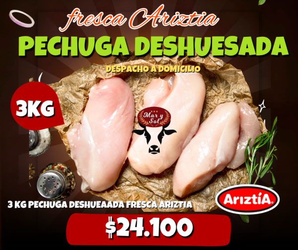 3 kg Pechuga deshuesada