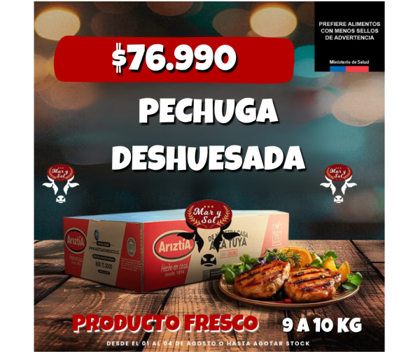 Caja Pechuga Deshuesada fresca Ariztia