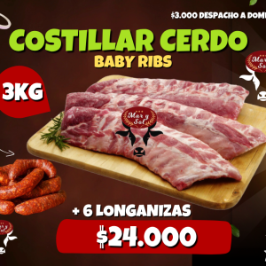 3 KG Costillar + 6 Longanizas
