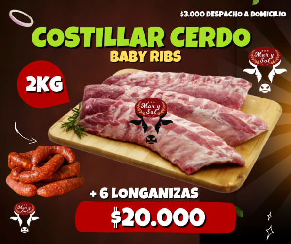 2 KG COSTILLAR + 6 LONGANIZAS